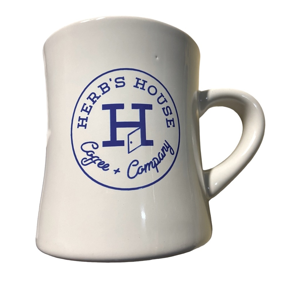 Vintage Diner Style Herb’s House Coffee Co Heavy Coffee Mug Unused MINTY